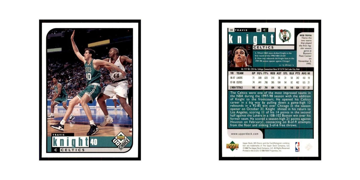 1998 UD Choice Travis Knight Basketball Cards #10