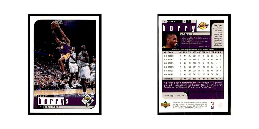 1998 UD Choice Robert Horry Basketball Cards #70