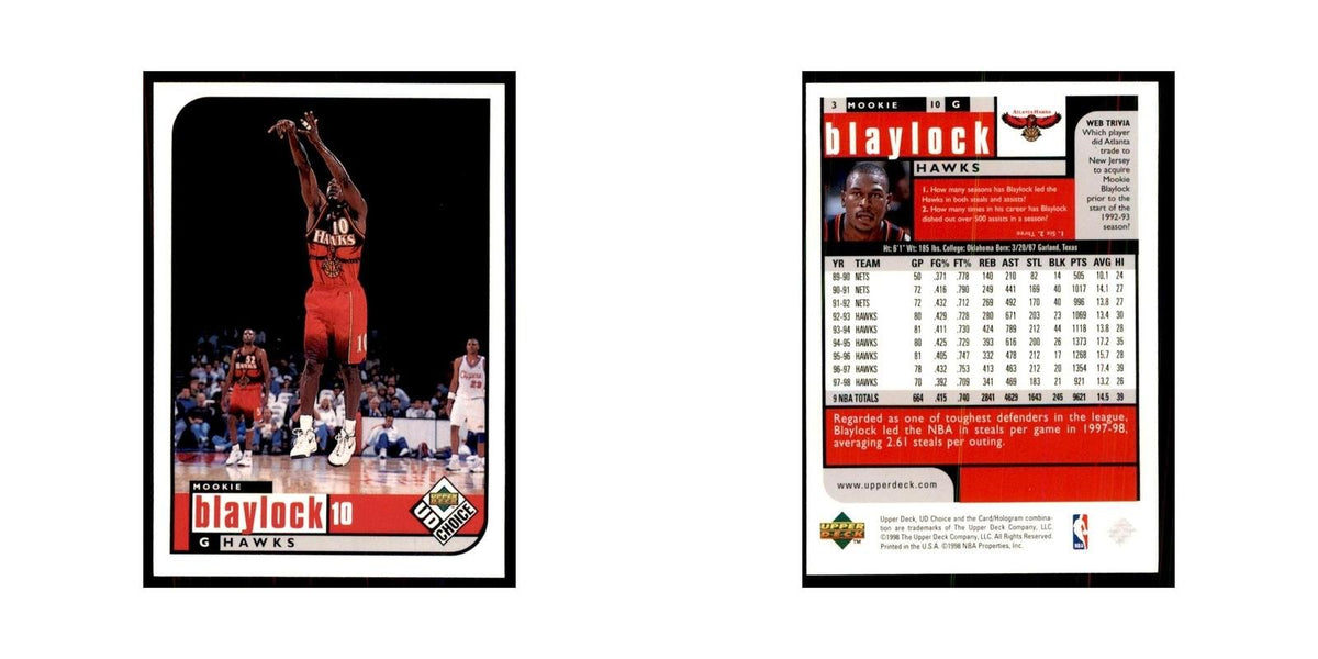 1998 UD Choice Mookie Blaylock Basketball Cards #3