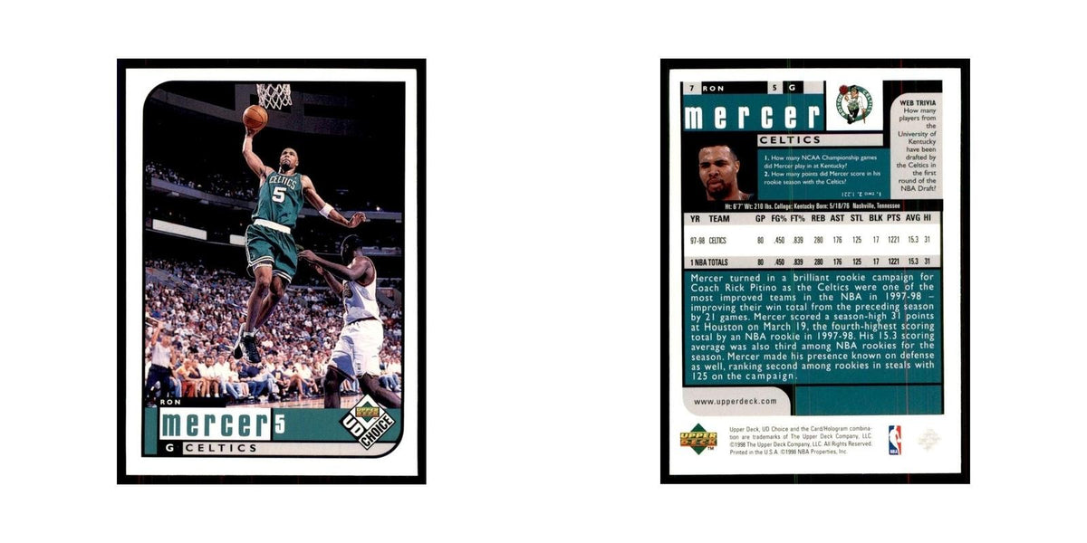 1998 UD Choice Ron Mercer Basketball Cards #7