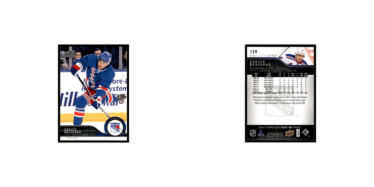 Derick Brassard 2014 Upper Deck #129 New York Rangers Hockey Card NM