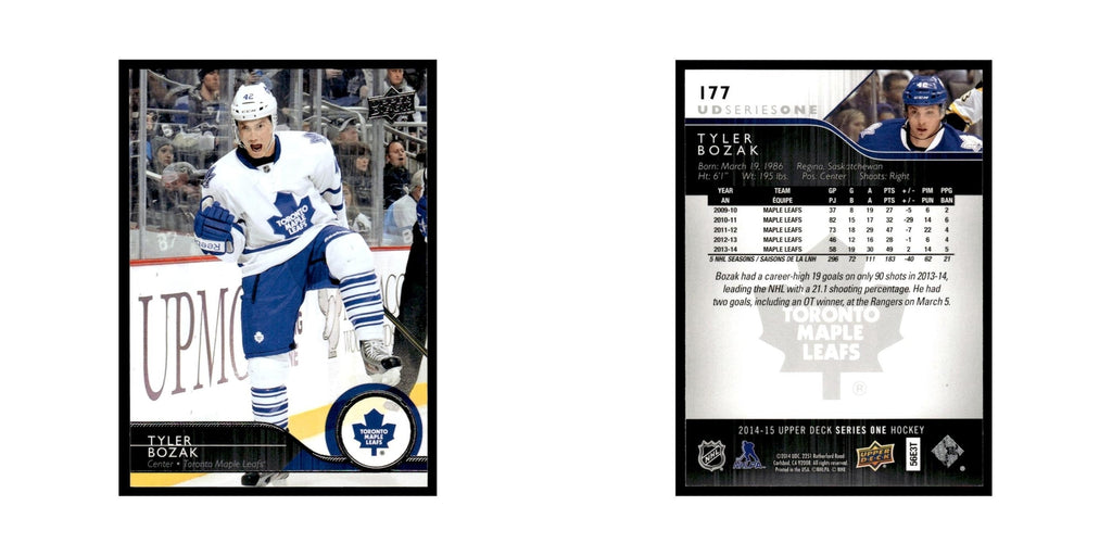 Tyler Bozak 2014 Upper Deck #177 Toronto Maple Leafs Hockey Card NM