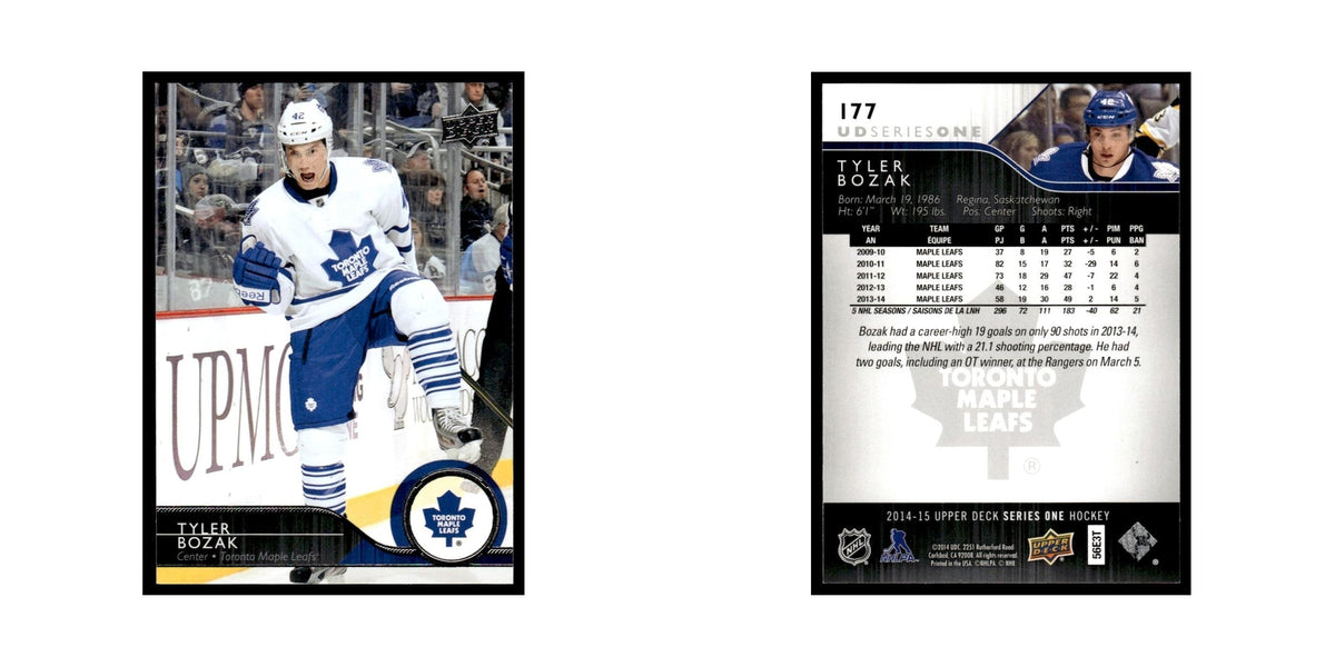 Tyler Bozak 2014 Upper Deck #177 Toronto Maple Leafs Hockey Card NM