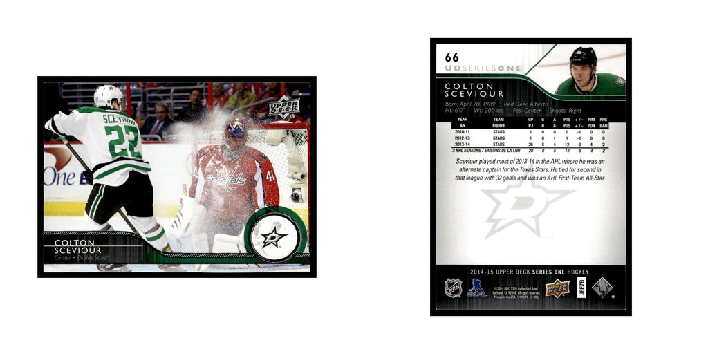 Colton Sceviour 2014 Upper Deck #66 Dallas Stars Hockey Card NM