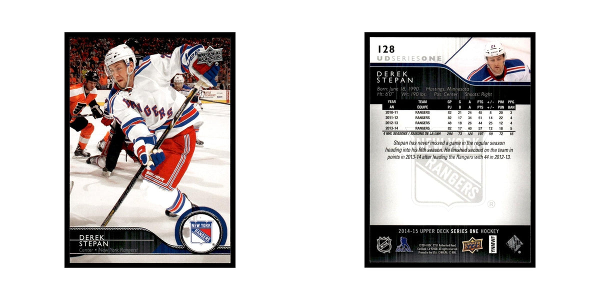 Derek Stepan 2014 Upper Deck #128 New York Rangers Hockey Card NM