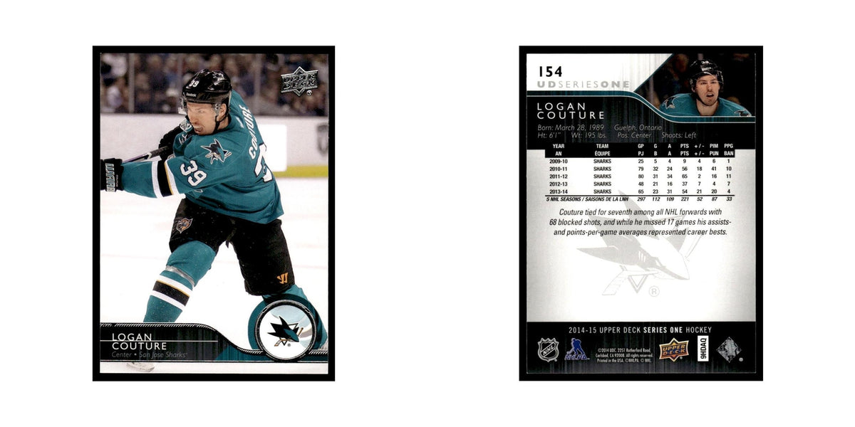 Logan Couture 2014 Upper Deck #154 San Jose Sharks Hockey Card NM