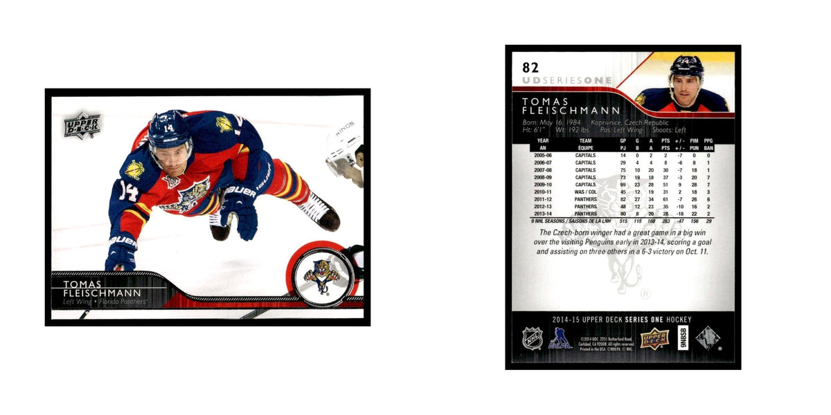 Tomas Fleischmann 2014 Upper Deck #82 Florida Panthers Hockey Card NM