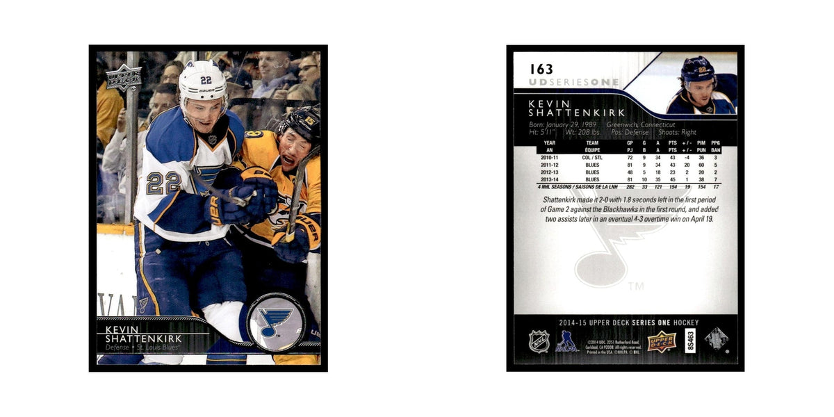 Kevin Shattenkirk 2014 Upper Deck #163 St. Louis Blues Hockey Card NM