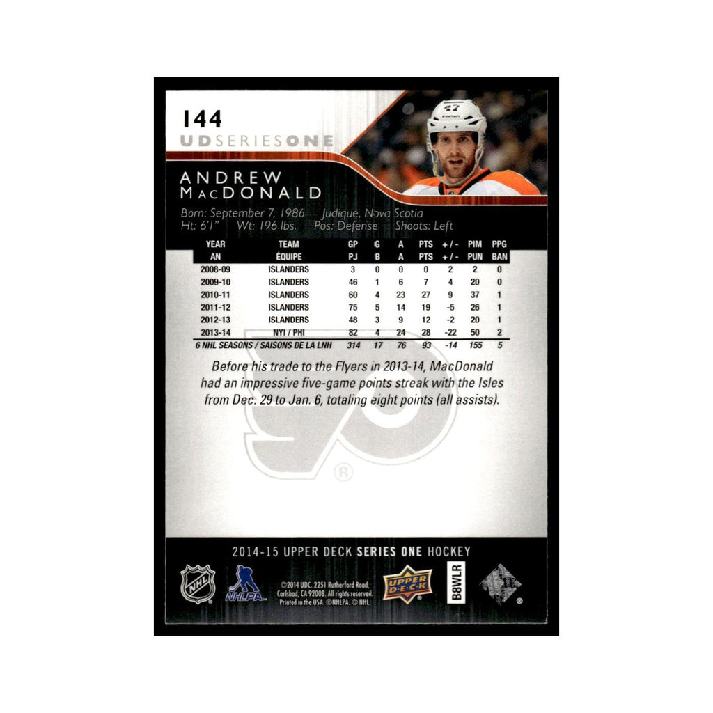 Andrew MacDonald 2014 Upper Deck #144 Philadelphia Flyers Hockey Card NM
