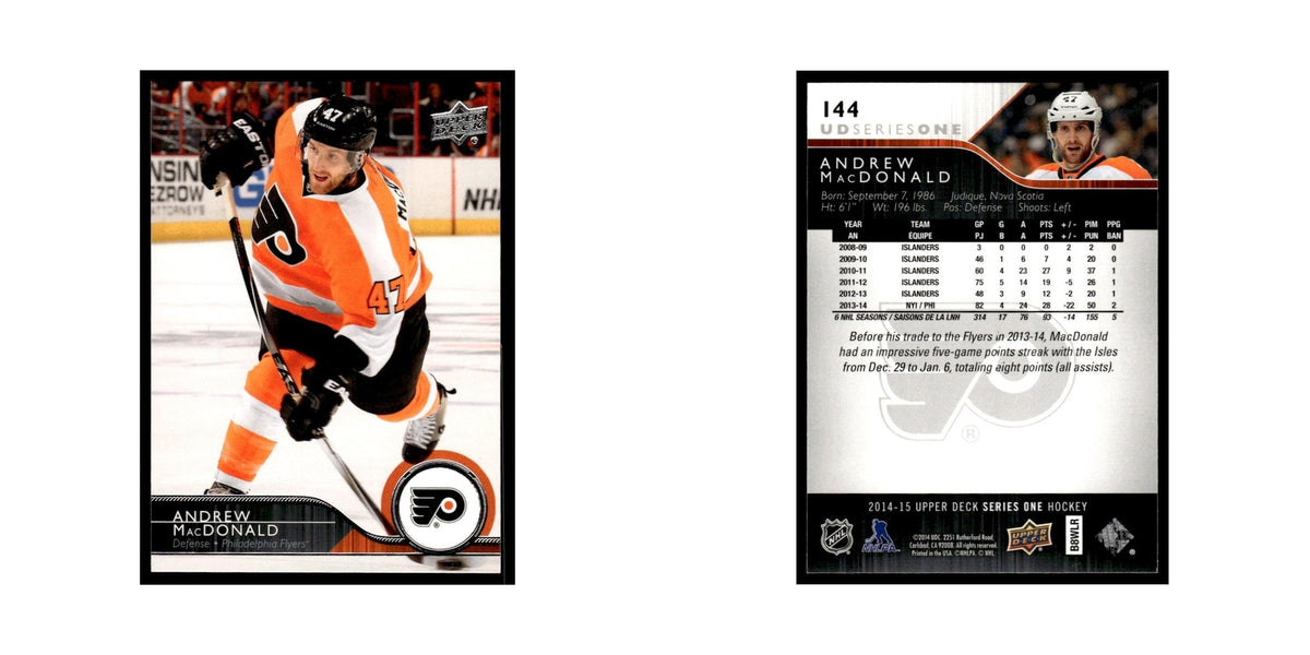 Andrew MacDonald 2014 Upper Deck #144 Philadelphia Flyers Hockey Card NM