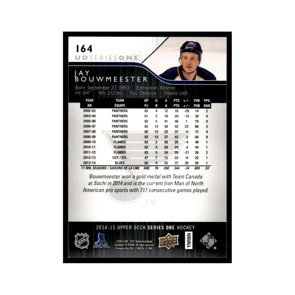 Jay Bouwmeester 2014 Upper Deck #164 St. Louis Blues Hockey Card NM