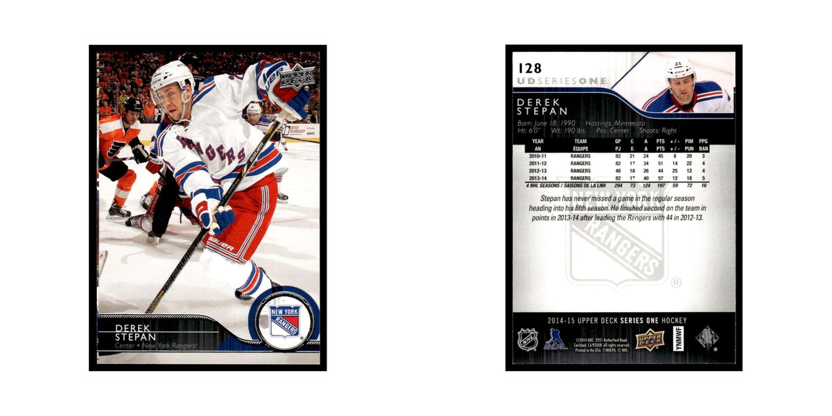 Derek Stepan 2014 Upper Deck #128 New York Rangers Hockey Card NM