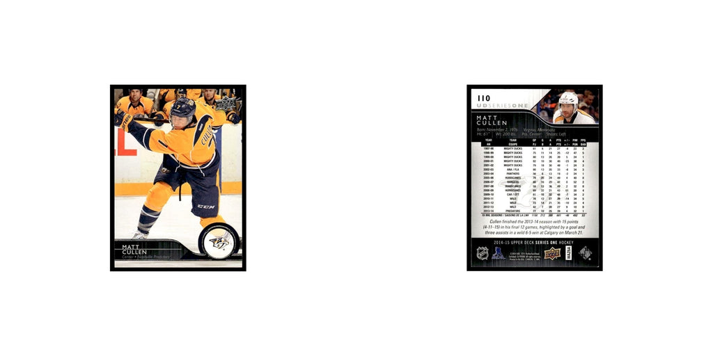 Matt Cullen 2014 Upper Deck #110 Nashville Predators Hockey Card NM