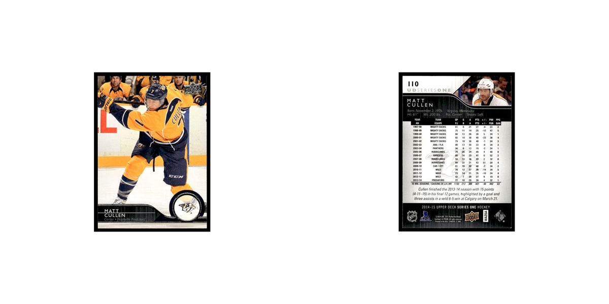 Matt Cullen 2014 Upper Deck #110 Nashville Predators Hockey Card NM