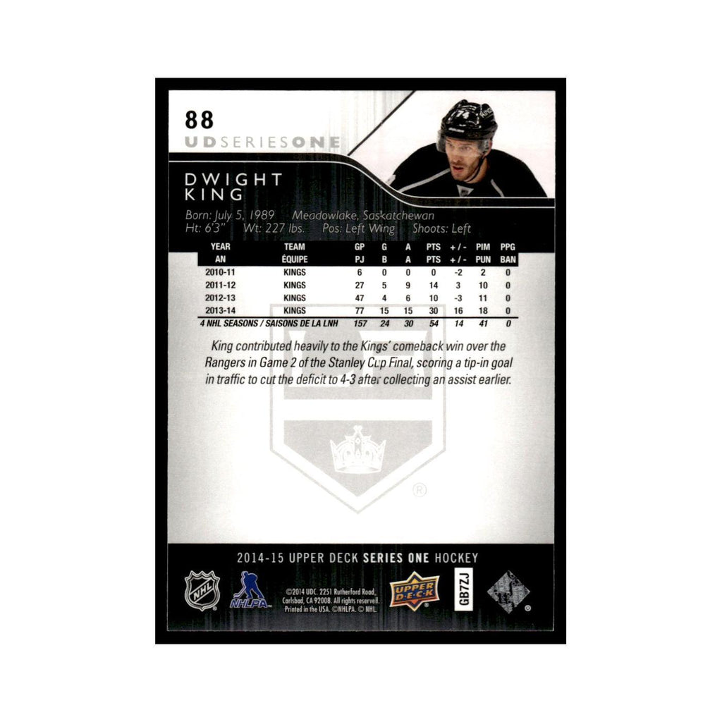 Dwight King 2014 Upper Deck #88 Los Angeles Kings Hockey Card NM