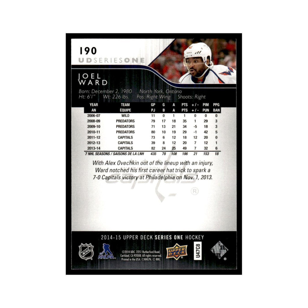 Joel Ward 2014 Upper Deck #190 Washington Capitals Hockey Card NM