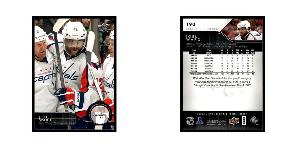 Joel Ward 2014 Upper Deck #190 Washington Capitals Hockey Card NM
