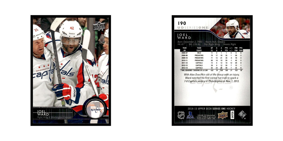 Joel Ward 2014 Upper Deck #190 Washington Capitals Hockey Card NM