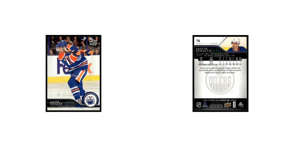 Justin Schultz 2014 Upper Deck #76 Edmonton Oilers Hockey Card NM