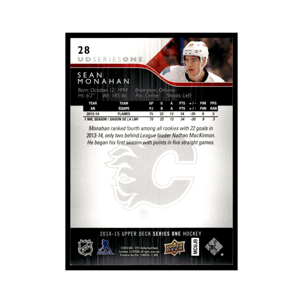 Sean Monahan 2014 Upper Deck #28 Calgary Flames Hockey Card NM