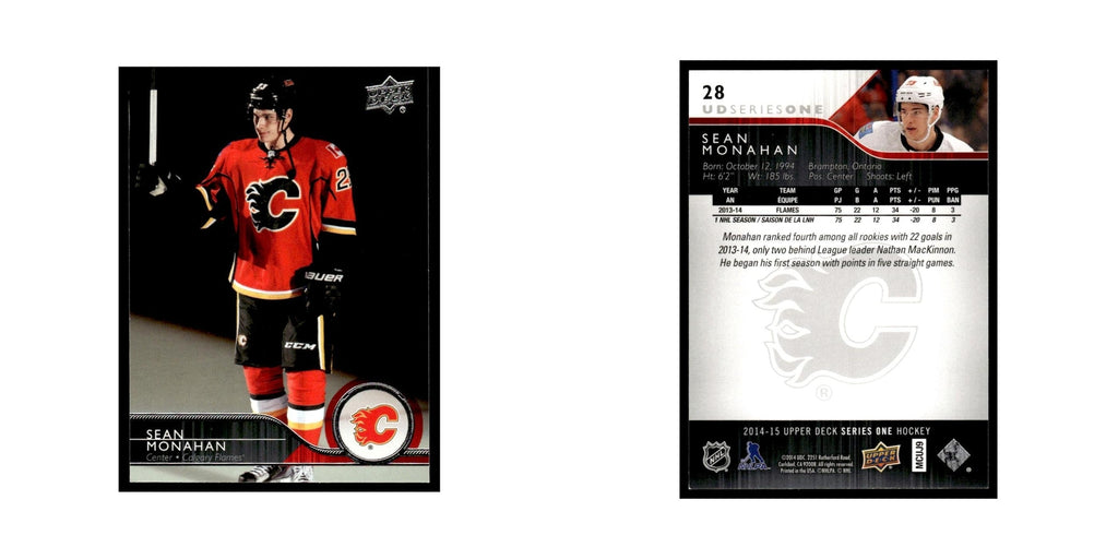 Sean Monahan 2014 Upper Deck #28 Calgary Flames Hockey Card NM