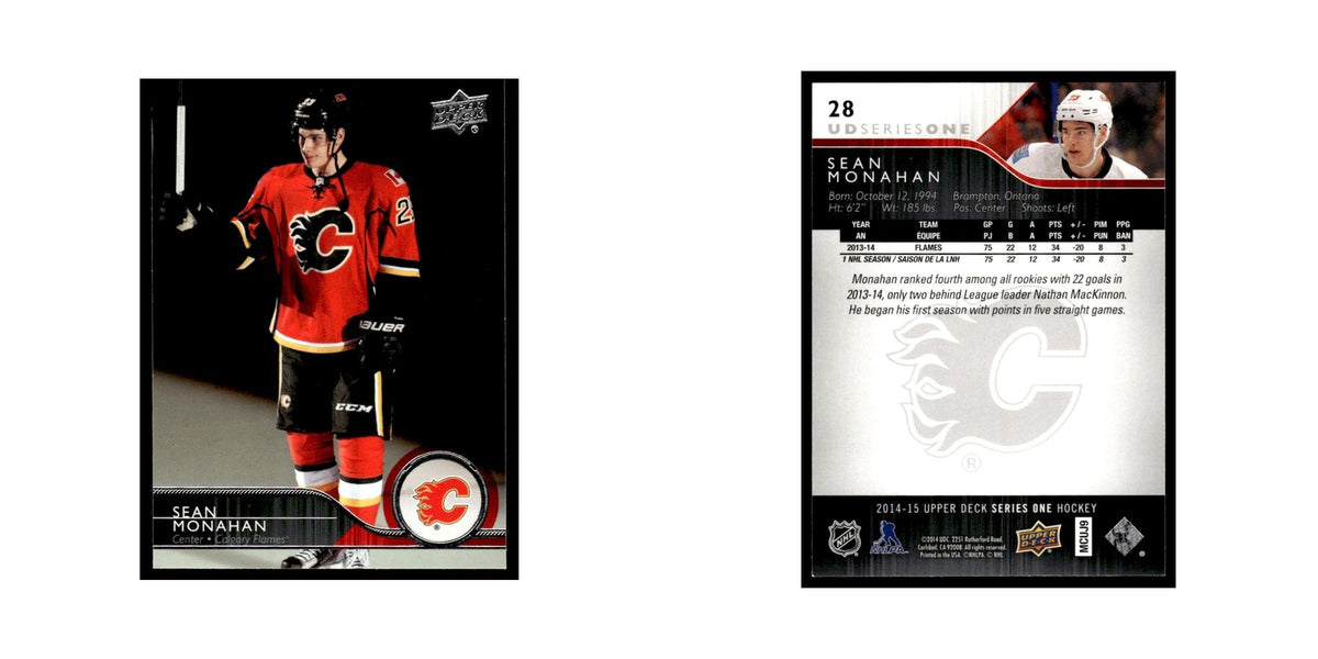 Sean Monahan 2014 Upper Deck #28 Calgary Flames Hockey Card NM