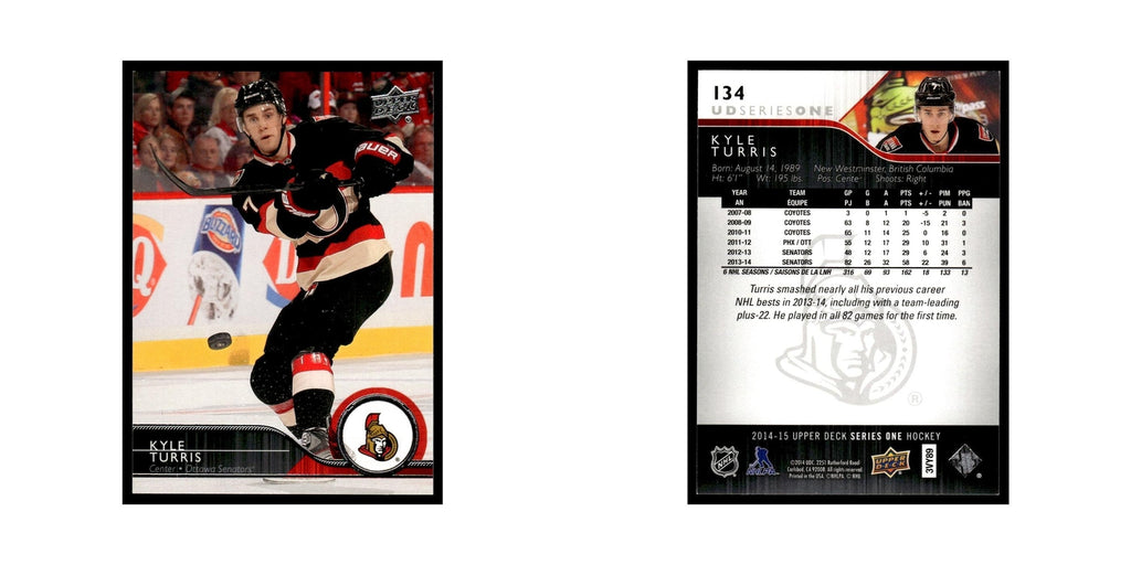 Kyle Turris 2014 Upper Deck #134 Ottawa Senators Hockey Card NM