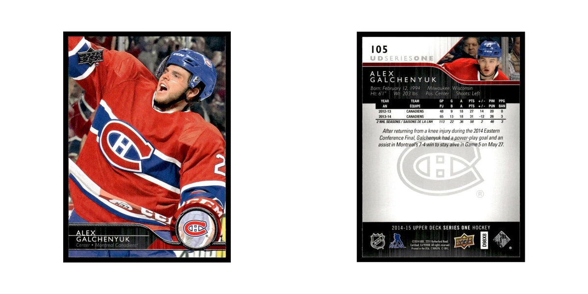 Alex Galchenyuk 2014 Upper Deck #105 Montreal Canadiens Hockey Card NM