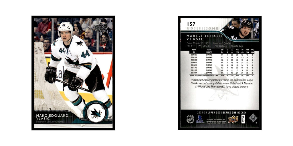 Marc-Edouard Vlasic 2014 Upper Deck #157 San Jose Sharks Hockey Card NM