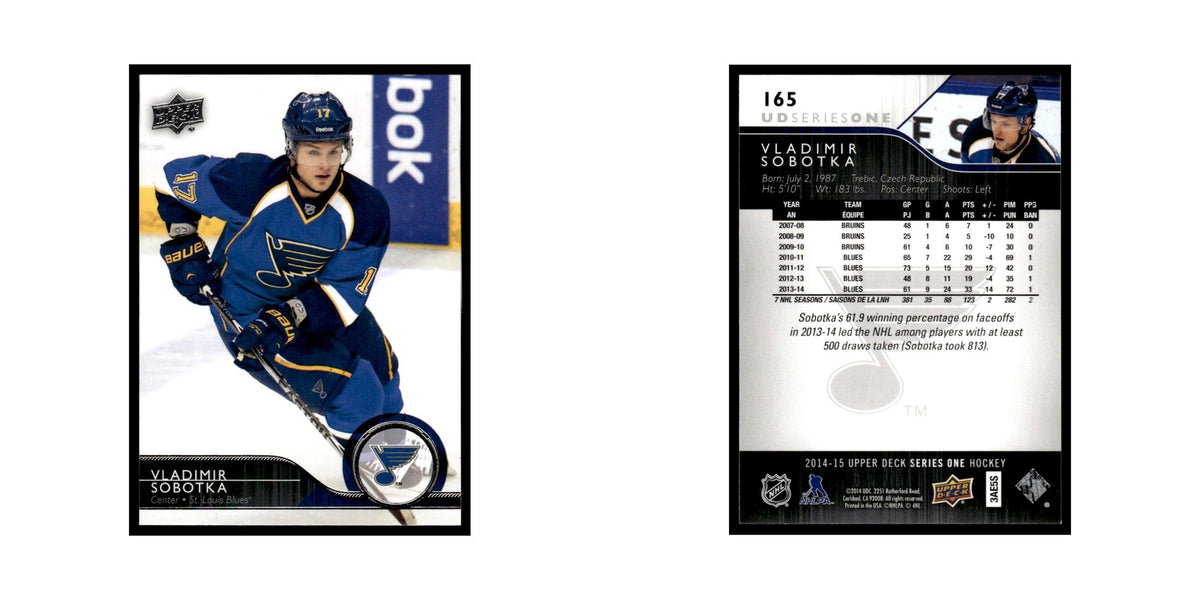 Vladimir Sobotka 2014 Upper Deck #165 St. Louis Blues Hockey Card NM