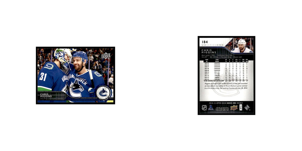 Chris Higgins 2014 Upper Deck #184 Vancouver Canucks Hockey Card NM