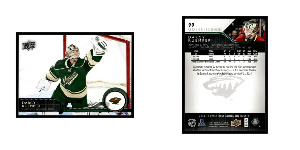 Darcy Kuemper 2014 Upper Deck #99 Minnesota Wild Hockey Card NM