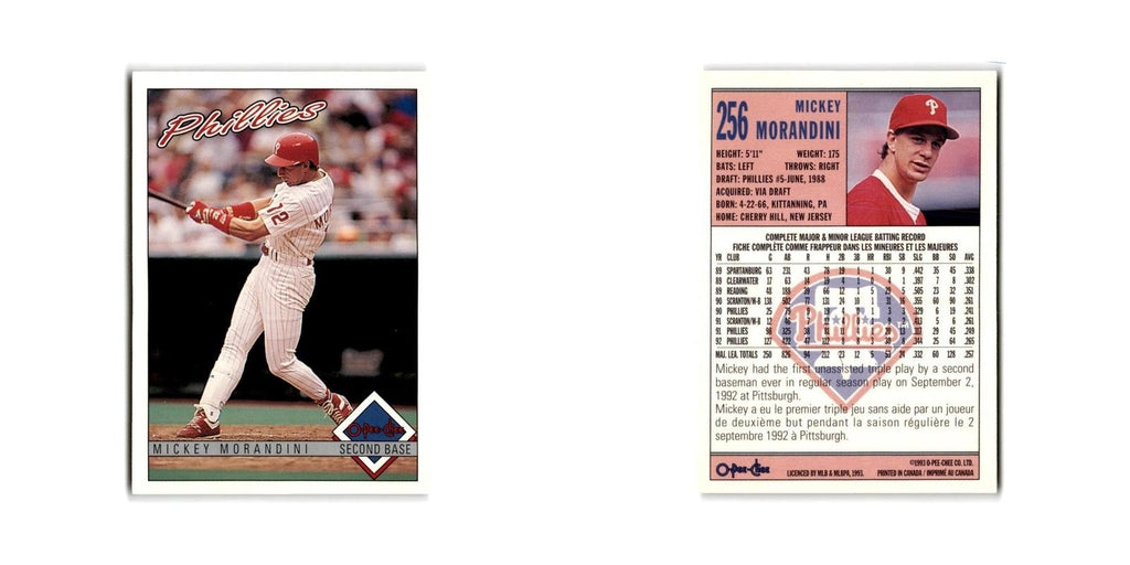 Mickey Morandini 1993 O-Pee-Chee #256 Philadelphia Phillies Baseball Card NM