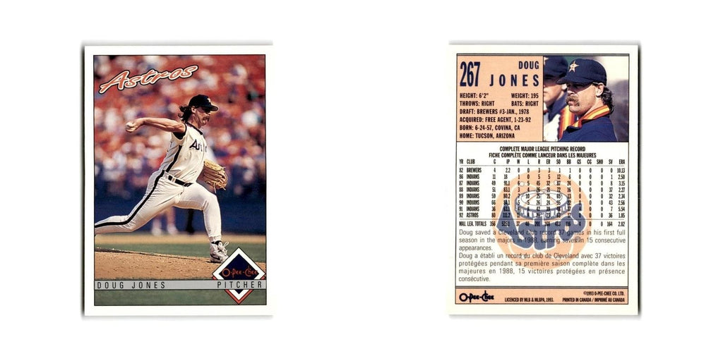 Doug Jones 1993 O-Pee-Chee #267 Houston Astros Baseball Card NM
