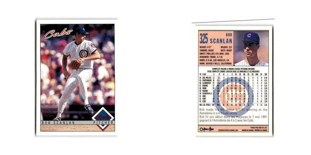 Bob Scanlan 1993 O-Pee-Chee #325 Chicago Cubs Baseball Card NM