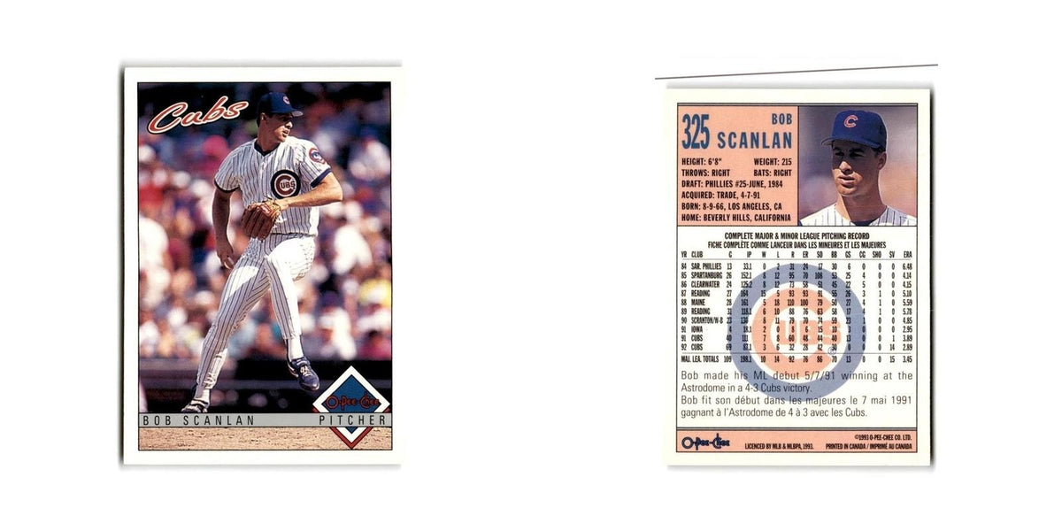 Bob Scanlan 1993 O-Pee-Chee #325 Chicago Cubs Baseball Card NM