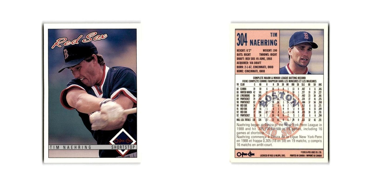 Tim Naehring 1993 O-Pee-Chee #304 Boston Red Sox Baseball Card NM