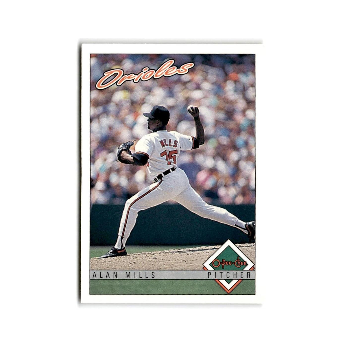 Alan Mills 1993 O-Pee-Chee #195 Baltimore Orioles Baseball Card NM