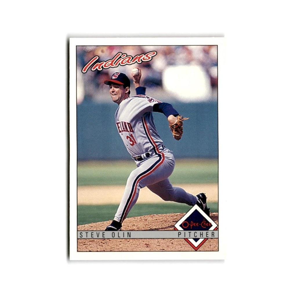 Steve Olin 1993 O-Pee-Chee #349 Cleveland Indians Baseball Card NM