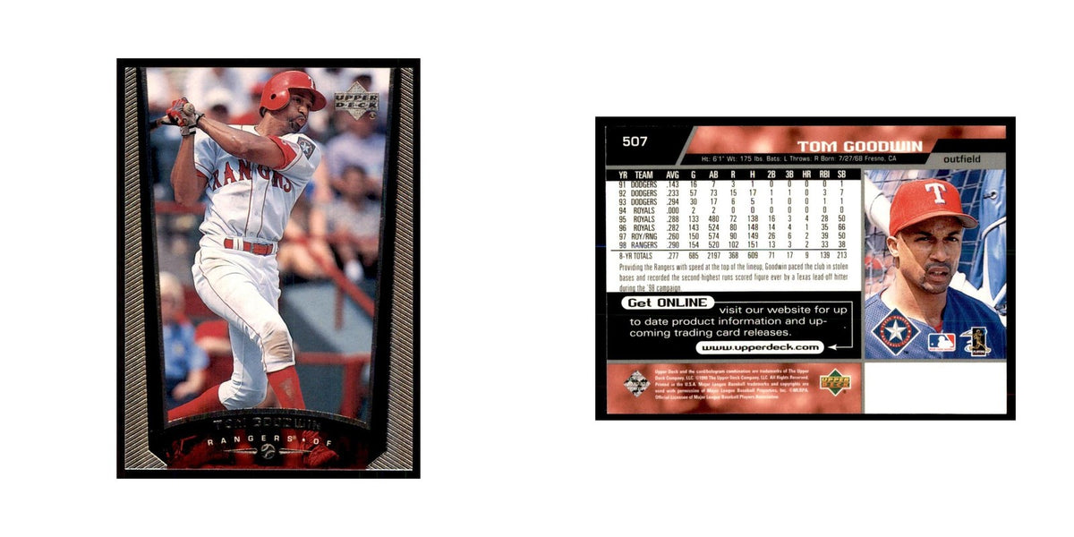 1999 Upper Deck Baseball Card Tom Goodwin Rangers #507.0