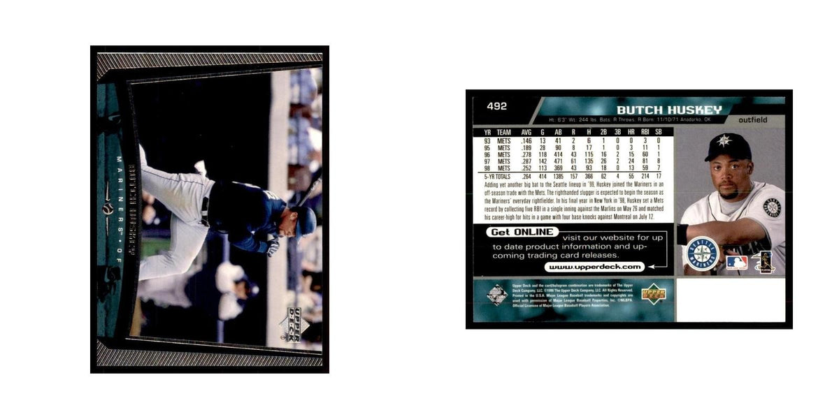 1999 Upper Deck Baseball Card Butch Huskey Mariners #492.0