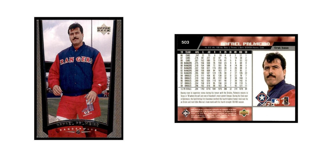 1999 Upper Deck Baseball Card Rafael Palmeiro Rangers #503.0