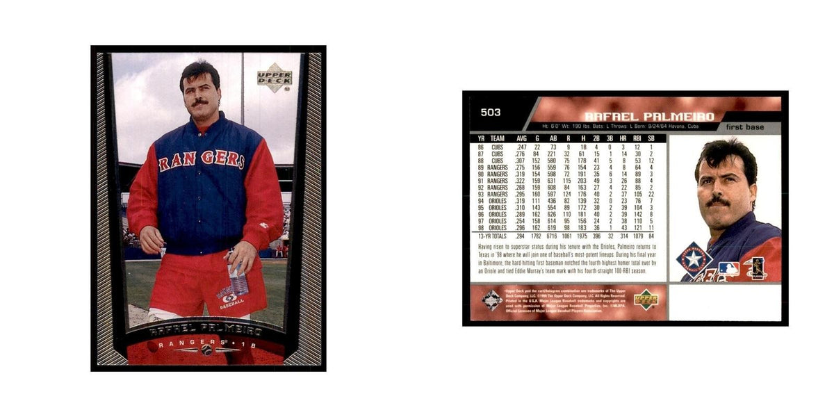 1999 Upper Deck Baseball Card Rafael Palmeiro Rangers #503.0