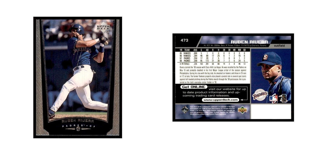 1999 Upper Deck Baseball Card Ruben Rivera Padres #473.0