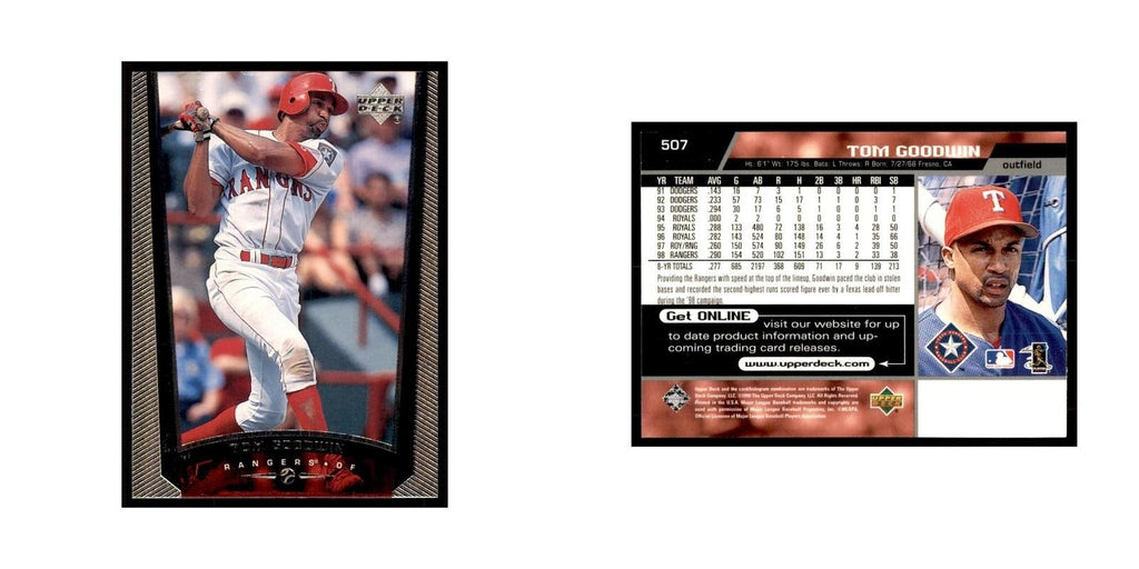 1999 Upper Deck Baseball Card Tom Goodwin Rangers #507.0