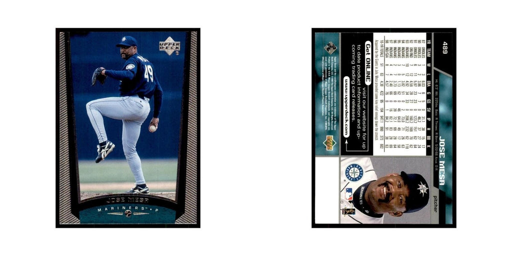 1999 Upper Deck Baseball Card Jose Mesa Mariners #489.0