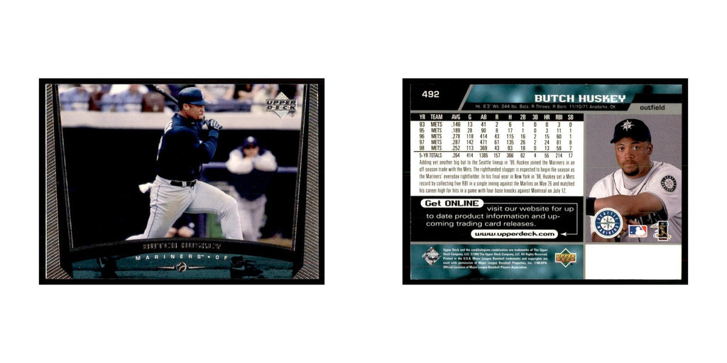 1999 Upper Deck Baseball Card Butch Huskey Mariners #492.0