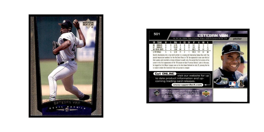 1999 Upper Deck Baseball Card Esteban Yan Rays #501.0