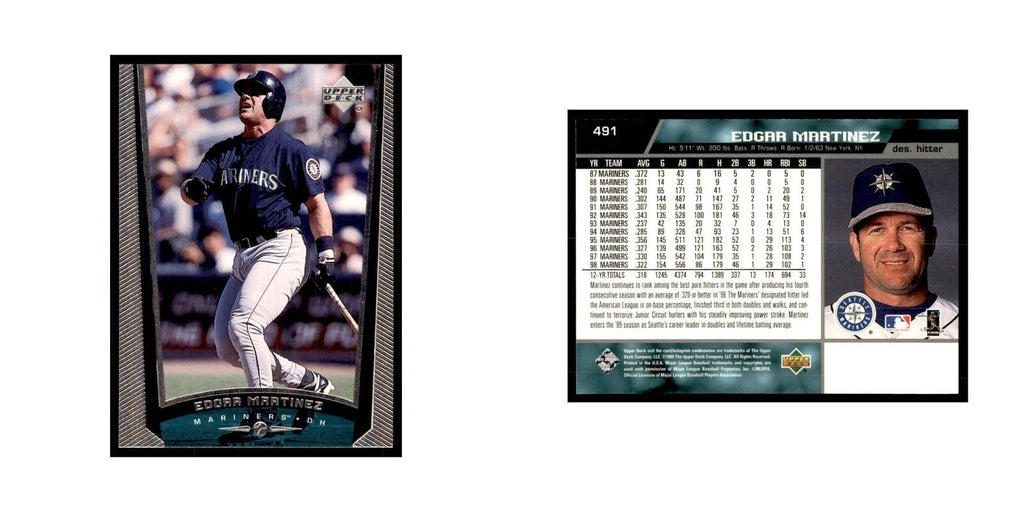 1999 Upper Deck Baseball Card Edgar Martinez Mariners #491.0