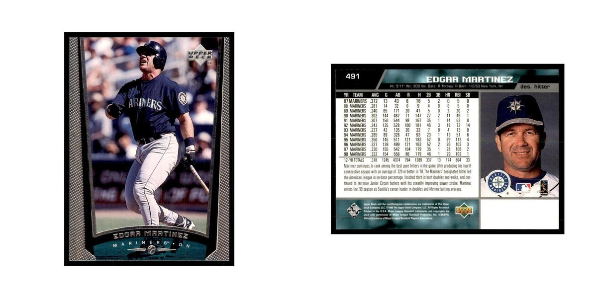 1999 Upper Deck Baseball Card Edgar Martinez Mariners #491.0
